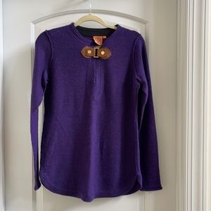 Tory Burch size small sweater in beautiful purple.